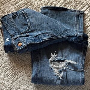 JCrew Demi Boot Crop Distressed Jeans